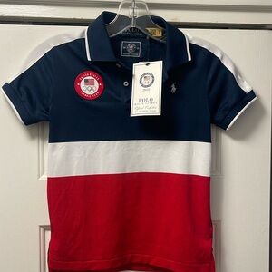 Polo Ralph Lauren USA United States Olympic Team Polo Shirt Youth Size 7